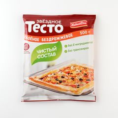 Тесто Хлебный дом 500гр\16шт слоеное б/бездрожжевое Звездное 