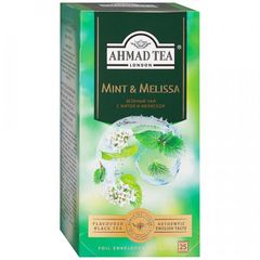 Чай Ahmad Tea 25пак\12шт Мята-Мелиса, зеленый, в конвертах 