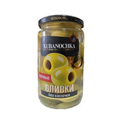 Оливки Кубаночка 360гр\12шт крупные в заливке б/к ст/б