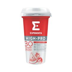 Напиток Кисломолочный EXPONENTA High-pro 250гр\6шт Клубника-Арбуз 