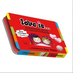 Освежающие конфеты LOVE IS 11гр\18шт Клубника блистер