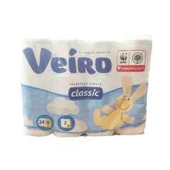 Туалетная бумага Veiro 24рул\3шт Classic 2сл арт.5С224 