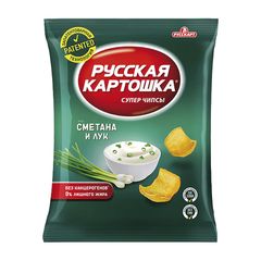 Чипсы Русская картошка 50гр\24шт Сметана и лук 