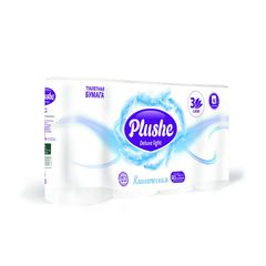Туалетная бумага Plushe 8шт\8уп 3сл Delux Белая м/у