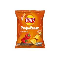 Чипсы Лейс 70гр\25шт Рифленные Паприка пак.