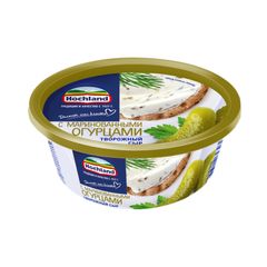 Сыр Хохланд 140гр\6шт творожный с маринованными огурцами 