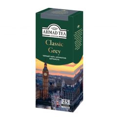 Чай Ahmad Tea 25пак\12шт Классик Грей, черный, пакетики с ярлычками 