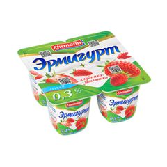 Продукт йогуртный Эрмигурт 100гр\ Клубника-земляника 0,3% (ЗМЖ) 