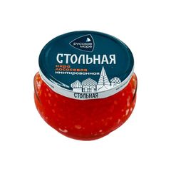 Аналог икры Русское море 230гр\6шт имитир. лососевая Стольная "Люкс" ст/б
